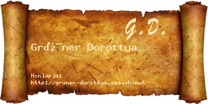 Grüner Dorottya névjegykártya